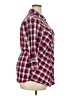 Torrid 100% Cotton Plaid Red 3/4 Sleeve Button-Down Shirt Size 2X Plus (2) - photo 4
