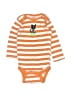 Gerber 100% Cotton Stripes Orange Long Sleeve Onesie Size 3-6 mo - photo 1