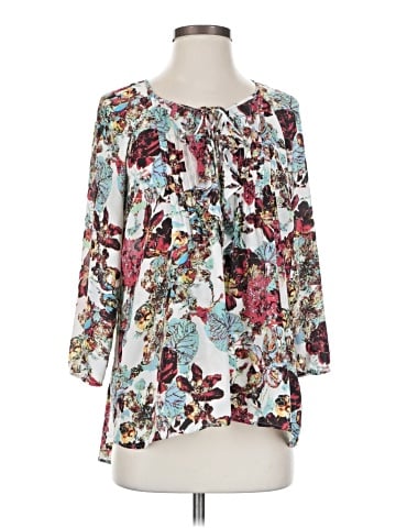 Black Rainn 3/4 Sleeve Blouse (view 1)