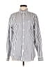 Dockers Stripes Silver White Long Sleeve Button-Down Shirt Size M - photo 1