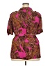 Worthington 100% Polyester Tropical Pink Short Sleeve Blouse Size XXL - photo 2