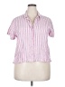 Universal Thread Stripes Pink Short Sleeve Blouse Size XXL - photo 1