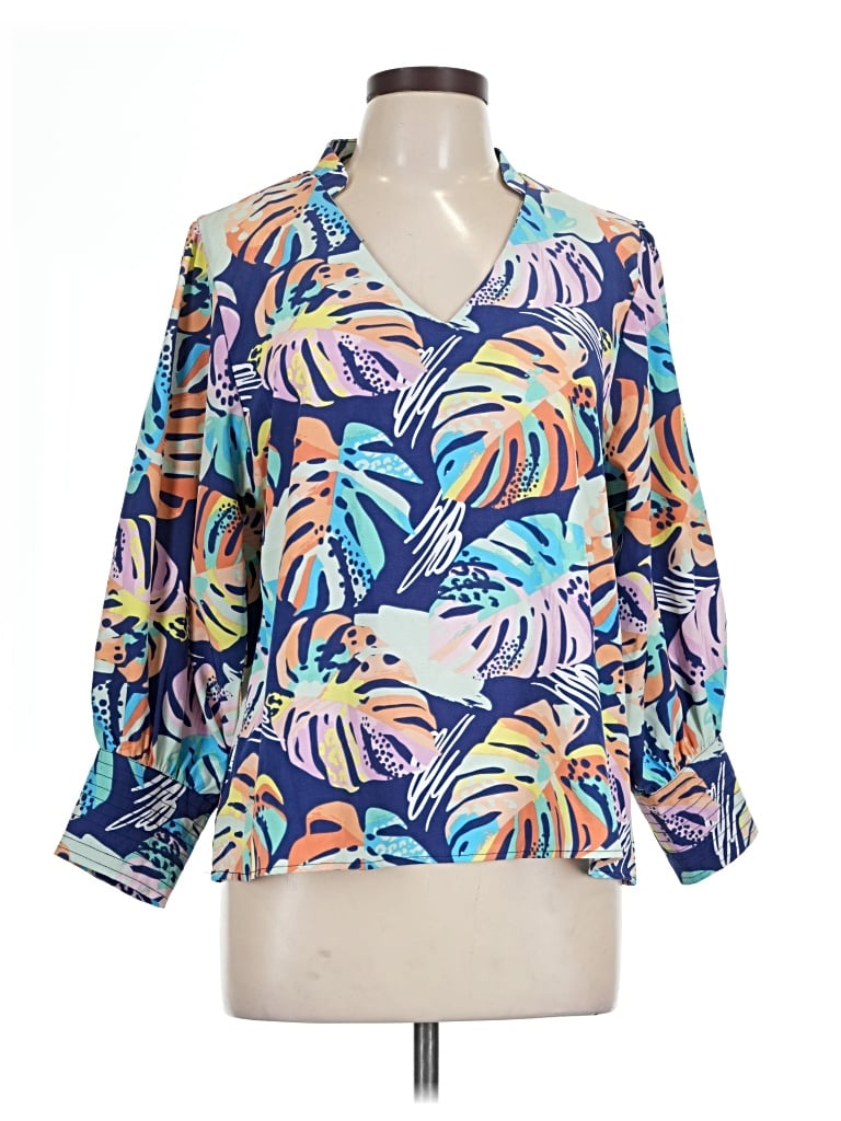 Michelle Mcdowell 3/4 Sleeve Blouse In Multi