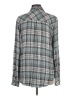 Rails 100% Rayon Plaid Teal Long Sleeve Button-Down Shirt Size L - photo 2