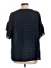 Shein Curve 100% Polyester Black Short Sleeve Blouse Size 12 - photo 2