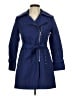 Via Spiga 100% Polyester Blue Trenchcoat Size L - photo 1