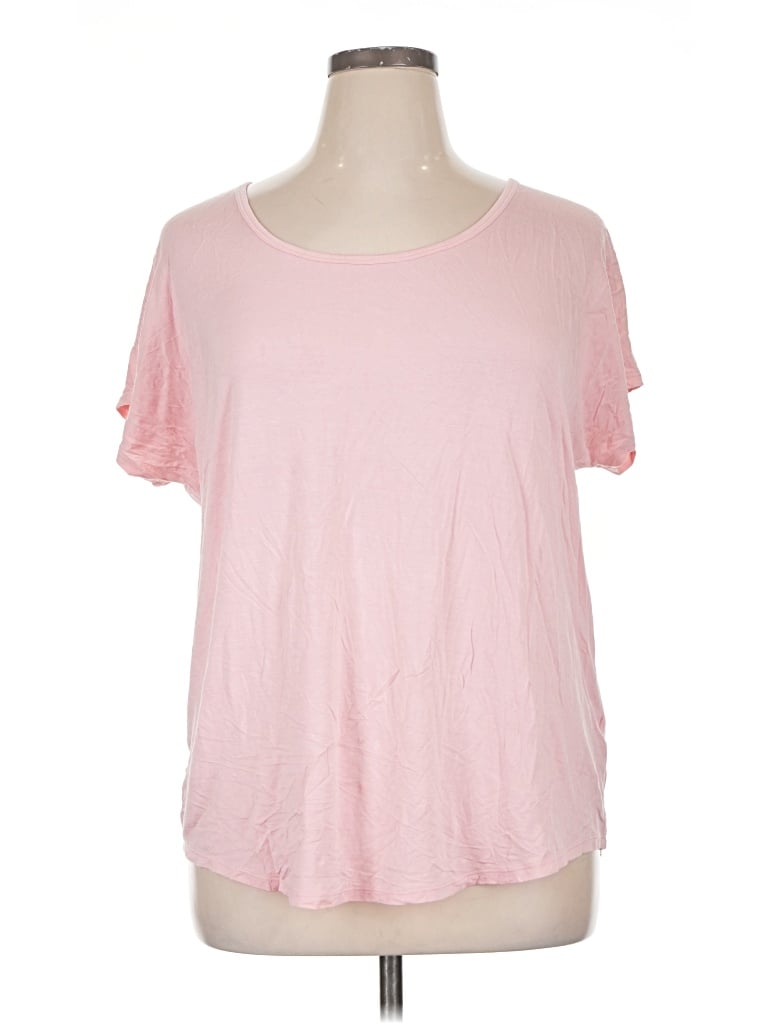 Pre-owned Lands' End Short Sleeve T-shirt In Pink