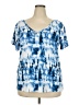 Loralette Tie-dye Blue Short Sleeve T-Shirt Size 2X - photo 1