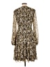 MIKAEL AGHAL 100% Polyester Animal Print Brown Casual Dress Size 10 - photo 2