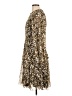MIKAEL AGHAL 100% Polyester Animal Print Brown Casual Dress Size 10 - photo 5