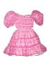 Art Class 100% Polyester Checkered-gingham Pink Dress Size 8 - photo 2