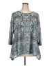 Ruby Rd. 100% Polyester Teal 3/4 Sleeve T-Shirt Size 2X - photo 1
