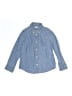 Crewcuts 100% Cotton Chevron-herringbone Blue Long Sleeve Button-Down Shirt Size 7 - photo 1