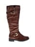 Shoedazzle 100% Leather Brown Boots Size 7 1/2 - photo 1