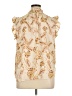 J by Joie 100% Polyester Gold Sleeveless Blouse Size XL - photo 2