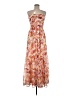 On Twelfth 100% Polyester Floral Orange Casual Dress Size M - photo 1
