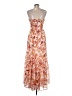 On Twelfth 100% Polyester Floral Orange Casual Dress Size M - photo 2