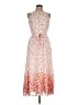 DKNY 100% Polyester Floral Orange Casual Dress Size 10 - photo 1