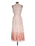 DKNY 100% Polyester Floral Orange Casual Dress Size 10 - photo 2