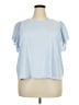 Old Navy 100% Cotton Blue Short Sleeve Top Size 3X - photo 1