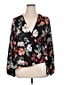 Express Floral Black 3/4 Sleeve Blouse Size XL - photo 1