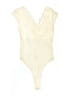 Polly & Esther 100% Polyester Ivory Bodysuit Size S - photo 1