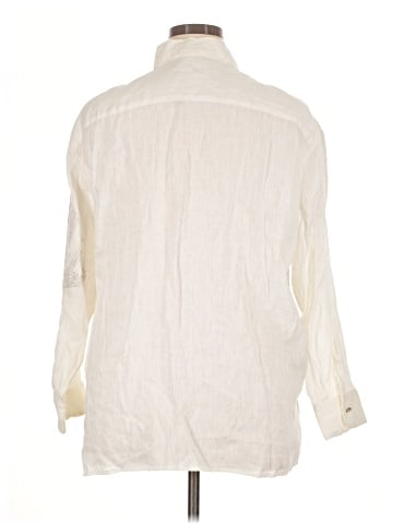 Magaschoni 3/4 Sleeve Button-Down Shirt (view 2)
