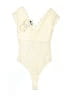 Polly & Esther 100% Polyester Ivory Bodysuit Size S - photo 2