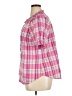 Talbots 100% Cotton Plaid Pink Short Sleeve Blouse Size XL - photo 5