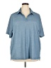 Lands' End Blue Short Sleeve Button-Down Shirt Size 3X - photo 1