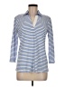 J. McLaughlin 100% Cotton Blue Long Sleeve Polo Size M - photo 1