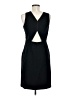 Ann Taylor 100% Polyester Solid Black Cocktail Dress Size 8 Petite - photo 2