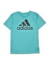 Adidas 100% Polyester Teal Active T-Shirt Size 10 - 12 - photo 1