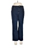 Lands' End Chevron-herringbone Blue Jeans Size 12 - photo 1