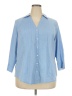 Lane Bryant Blue 3/4 Sleeve Button-Down Shirt Size 18 Plus (3) - photo 1