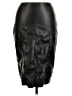 MIOU MUSE Black Faux Leather Skirt Size L - photo 1