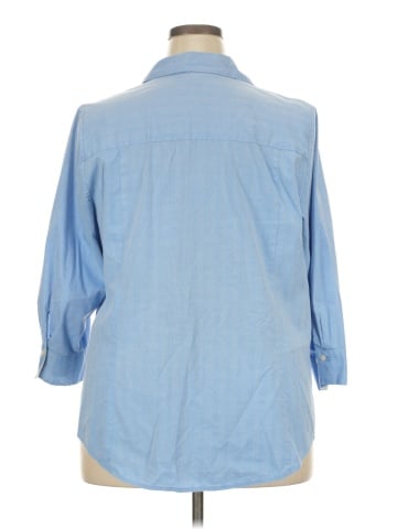Lane Bryant 3/4 Sleeve Button-Down Shirt (view 2)