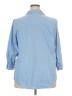 Lane Bryant Blue 3/4 Sleeve Button-Down Shirt Size 18 Plus (3) - photo 2