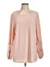 Dennis by Dennis Basso Pink Long Sleeve Blouse Size L - photo 1