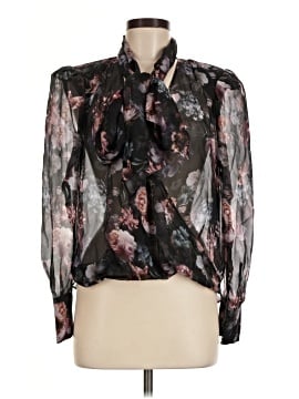 L'Agence Long Sleeve Silk Top (view 1)