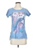 Lucky Brand Tropical Animal Print Blue Short Sleeve T-Shirt Size XS - photo 1