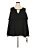Eyeshadow 100% Polyester Black Sleeveless Blouse Size 3X - photo 1