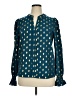 Shein Polka Dots Teal Long Sleeve Blouse Size XL - photo 1