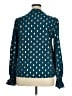 Shein Polka Dots Teal Long Sleeve Blouse Size XL - photo 2