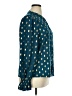 Shein Polka Dots Teal Long Sleeve Blouse Size XL - photo 4
