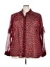 Rachel Roy Collection 100% Polyester Animal Print Red Long Sleeve Blouse Size 24 - photo 1