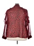 Rachel Roy Collection 100% Polyester Animal Print Red Long Sleeve Blouse Size 24 - photo 2