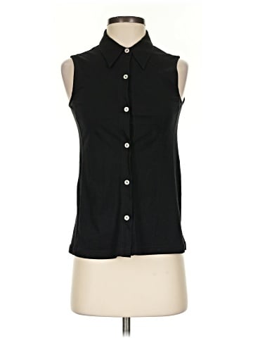 GOLDIE Sleeveless Button-Down Shirt (view 1)