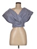 A. Peach 100% Cotton Blue Short Sleeve Blouse Size M - photo 1
