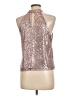 River Island Silver Sleeveless Blouse Size 12 Petite - photo 2